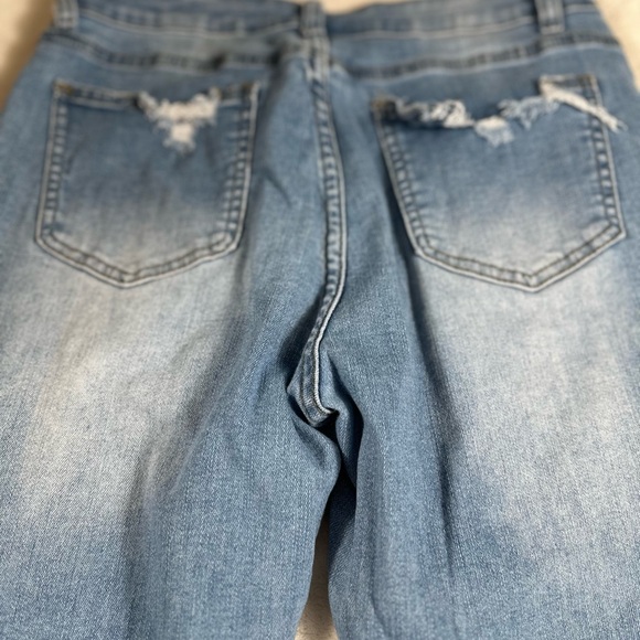 Gently used, Distressed Light Blue Women's Jeans size Large - Picture 4 of 11